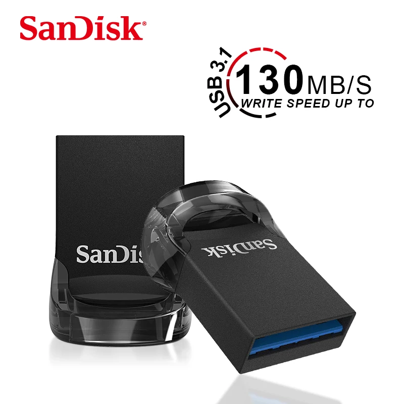 

SanDisk USB Flash Drive CZ430 Ultra Fit 64G USB 3.0 32GB 16GB Pen Drives 64GB Up to 130MB/S usb stick PenDrives 128G 256G