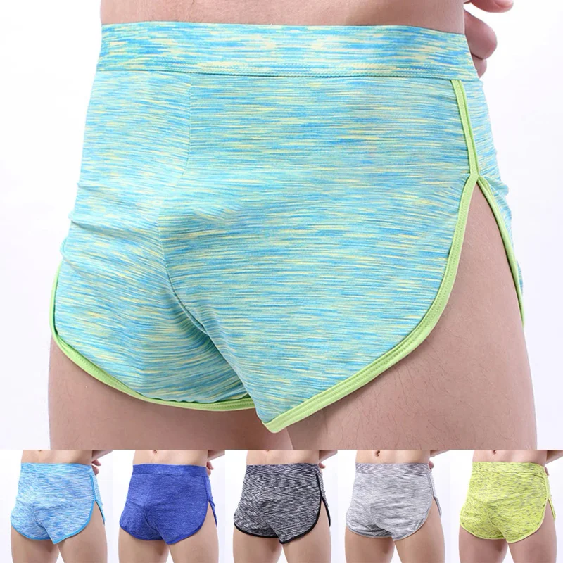 

Sexy Elasticity Slips Men Cotton Seamless Beach Boxer Briefs Pouch Underwear Male's Underclothes Sport Shorts Trunks Underpants