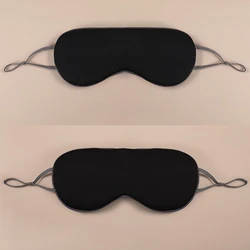 Korean Style Dual - Use Ice Silk Eye Mask - Adjustable, Breathable, and Light - Blocking (Black)