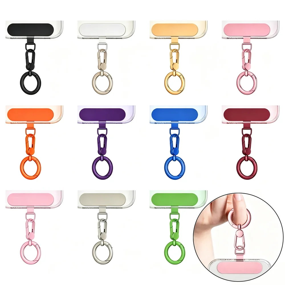 Universal Metal Phone Lanyard with Rotatable Buckle and Steel Clip