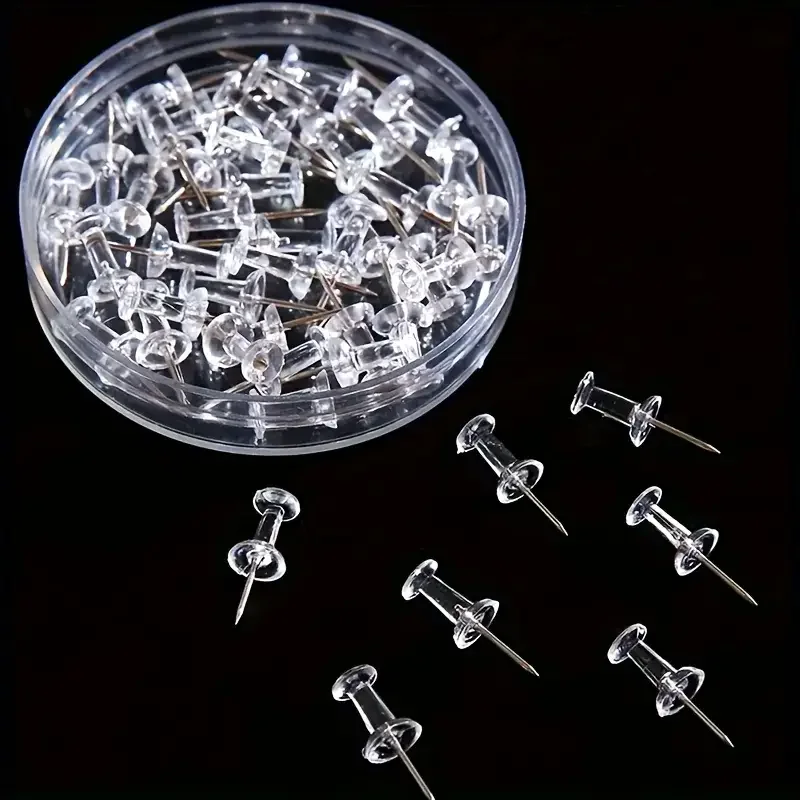 50/100pcs 모듬 만들기 소형 못 여러 가지 빛깔의 플라스틱 못 푸시 핀 코르크 보드 사무실 학교 문구 용품