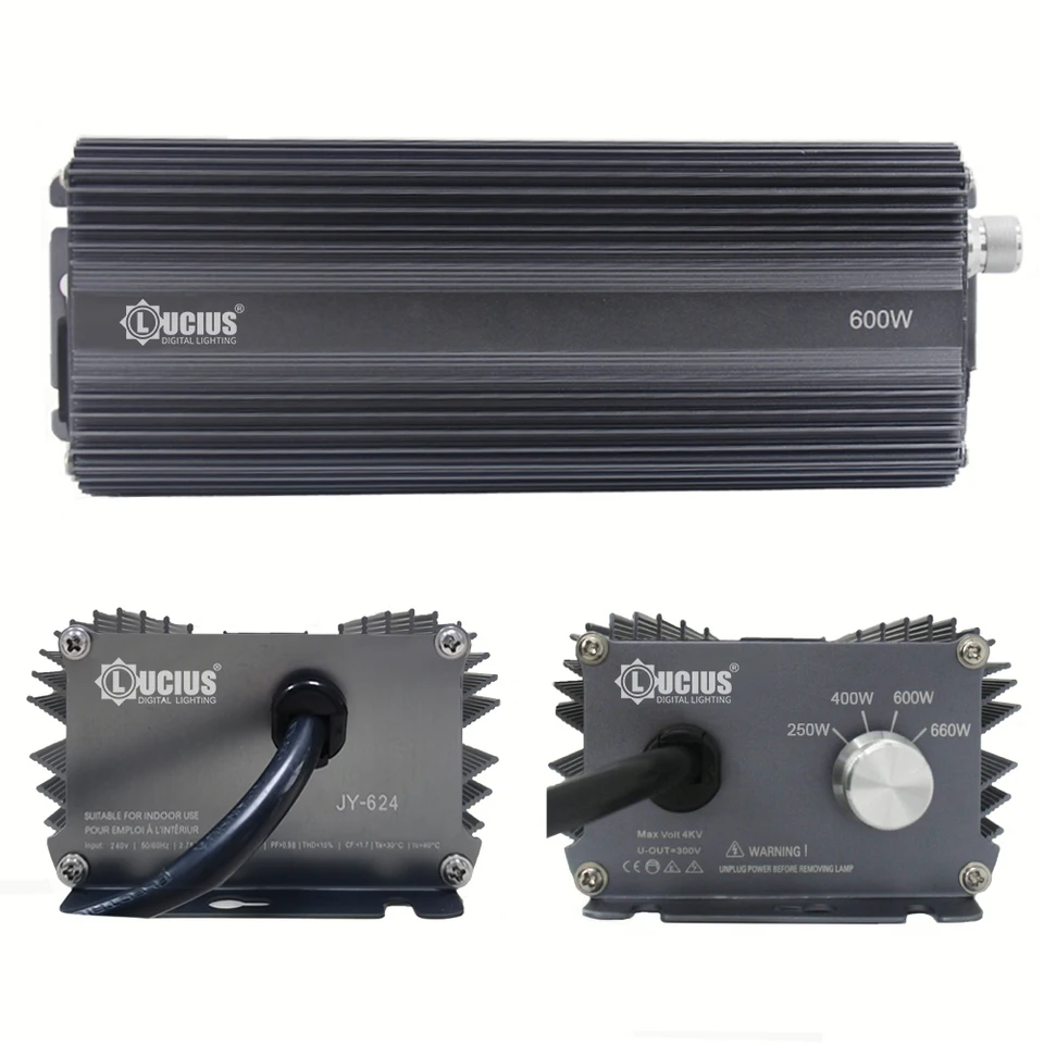 Ballast Elettronico 600W Regolabile Per Coltivazione - HPS/MH, Opzioni 250W/400W/600W
