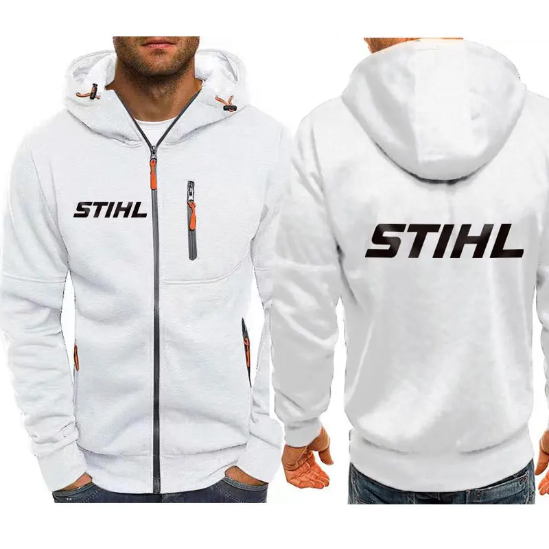 Men Electric Tool Hoodies Stihls Long Sleeve Sweatshirt Zipper Design Hooded Sweatshirt for Men Clothing Sportswear Casual Jacke 2