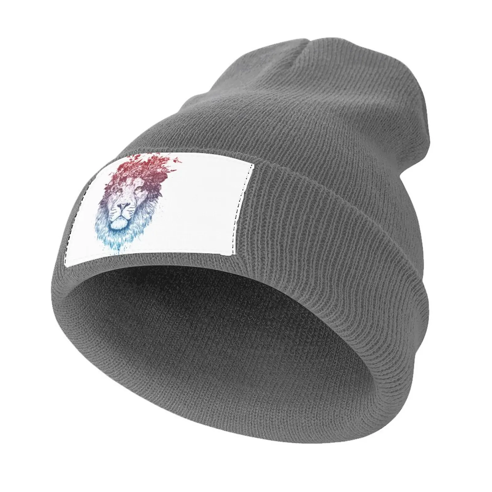 

Floral lion III Knitted Hat funny hat Military Cap Man New In The Hat Hat For Women Men's