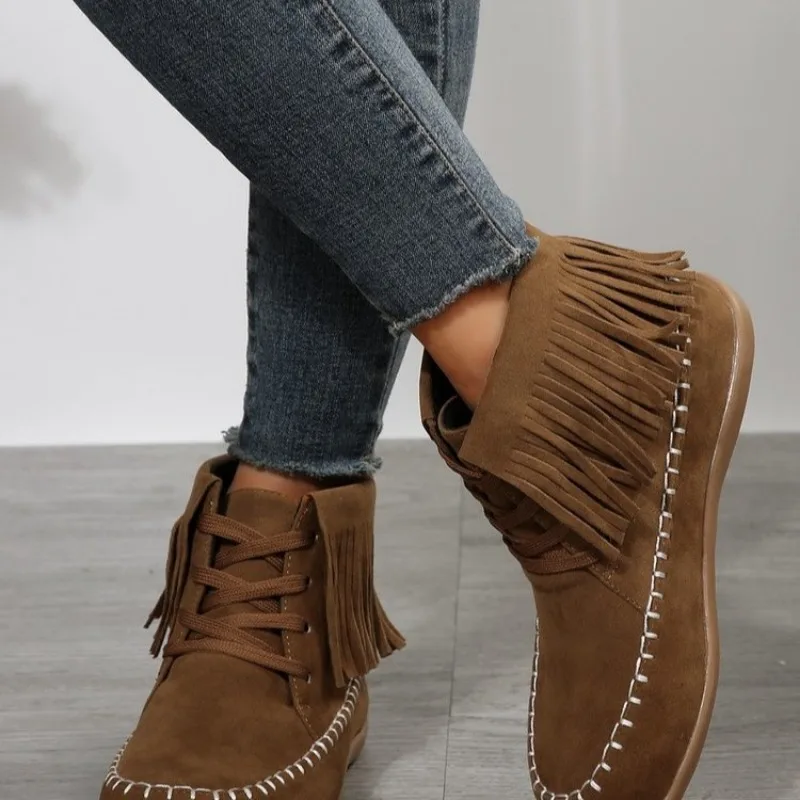 2023 New Hot Selling Fashion Short Boots Women's Casual Versatile Flat Bottom Women's Shoes