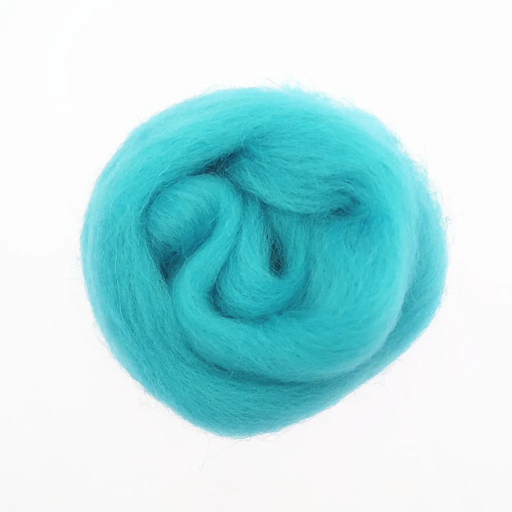Light Blue Series Wool Fibre Flower Animal Toy Wool Roving Needle Felting Handmade Spinning DIY Craft Materials Tool wool felting kit needle felt kit needle felting wool wool felting needles 10/50/100g