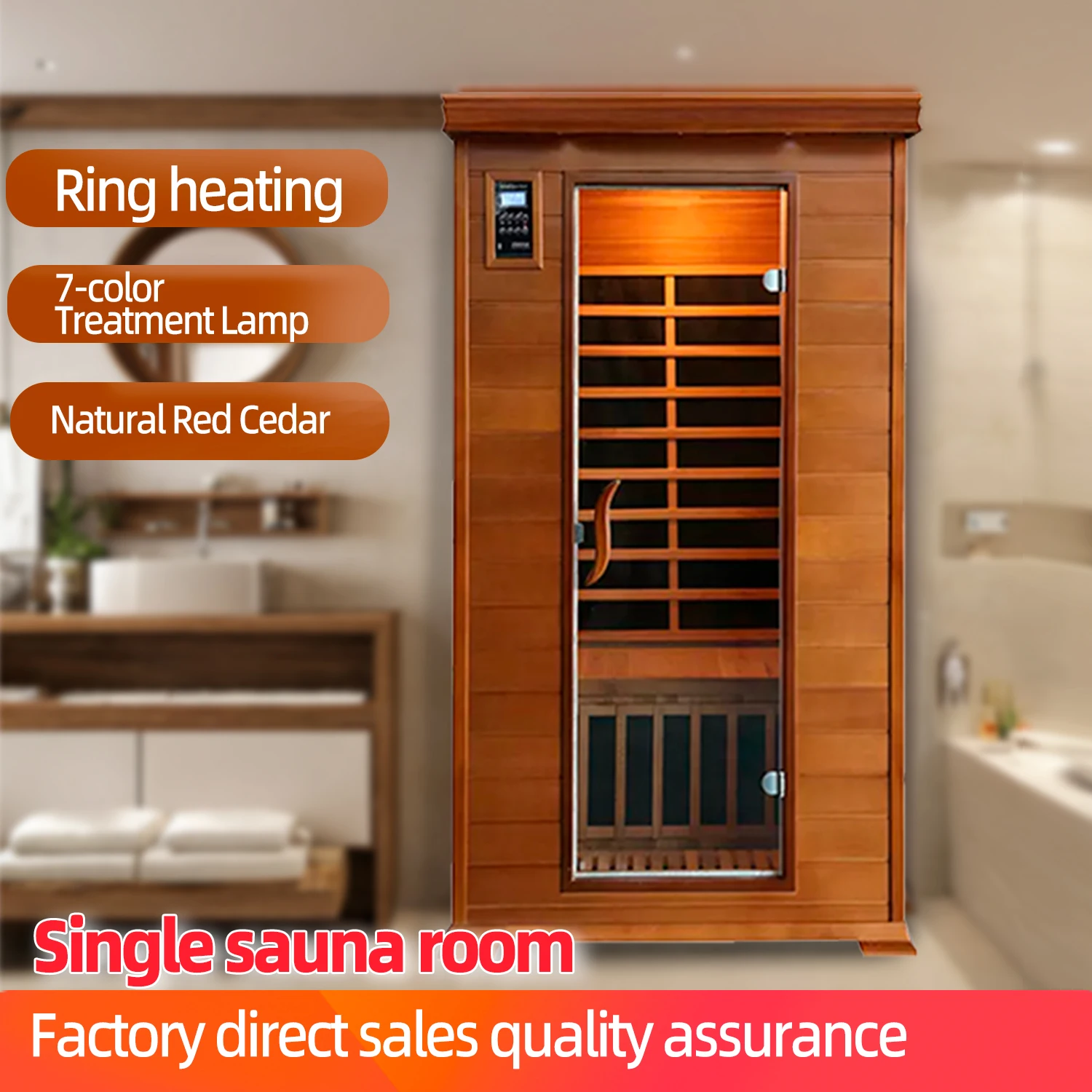 1-Person FAR Infrared Cedar Sauna 1