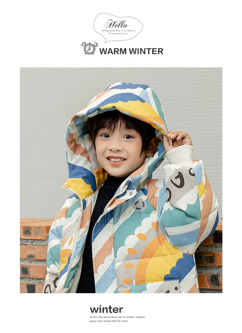 OLEKID 2025 Winter Dicke Warme Kinder Mädchen Unten Jacke Hahnentritt Lange Baby Mädchen Jacke 1-7 Jahre Kinder Kleinkind mädchen Oberbekleidung – Detail 11