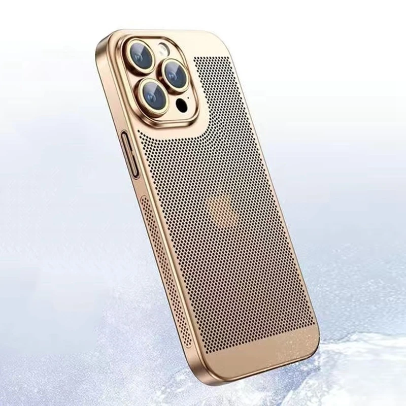 Sleek Heat Dissipation Shockproof Mesh Plating Case