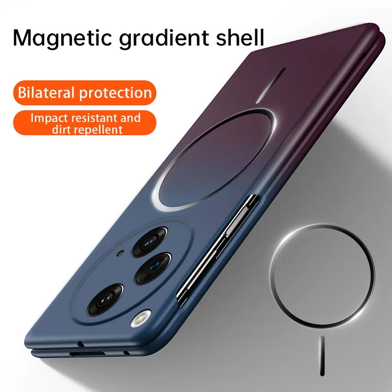 Delicate and Skin-friendly Gradient Strong Magnetic Phone Case with Camera Protection