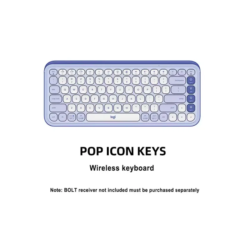Logitech POP ICON Keys COMBO Wireless Office Computer Set Keyboard Mouse Bluetooth Lightweight Convenient Easily Switch Three