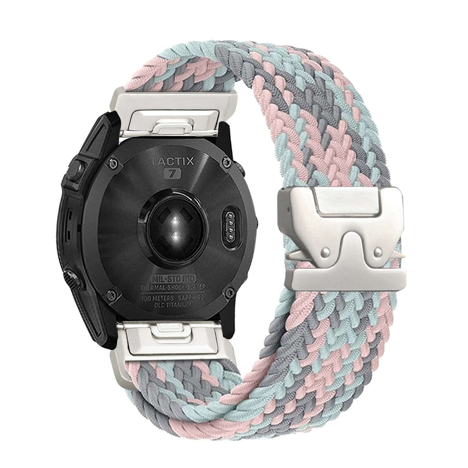 BUSKOZ Quick Release Elastic Woven Fitness Watch Strap - Breathable & Sweatproof with Metal Buckle
