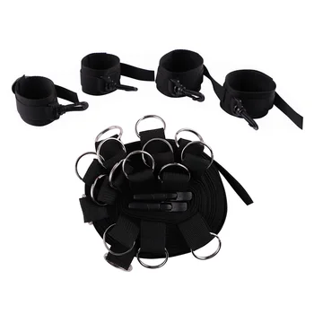 Exotic Accessories Adjustable Nylon Under Bed Hand Cuffs Ankle Handcuffs BDSM Bondage Equipment Restraints Sex Toys for Couples 3