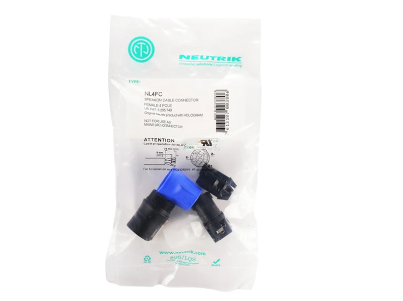 4-Pin Speakon-Stecker NL4FX NL4FC Kompatibel 4-Kern-Lautsprecherstecker Verstärkerkabel-Adapter Drehverschluss PA-System-Stecker – Detail 27