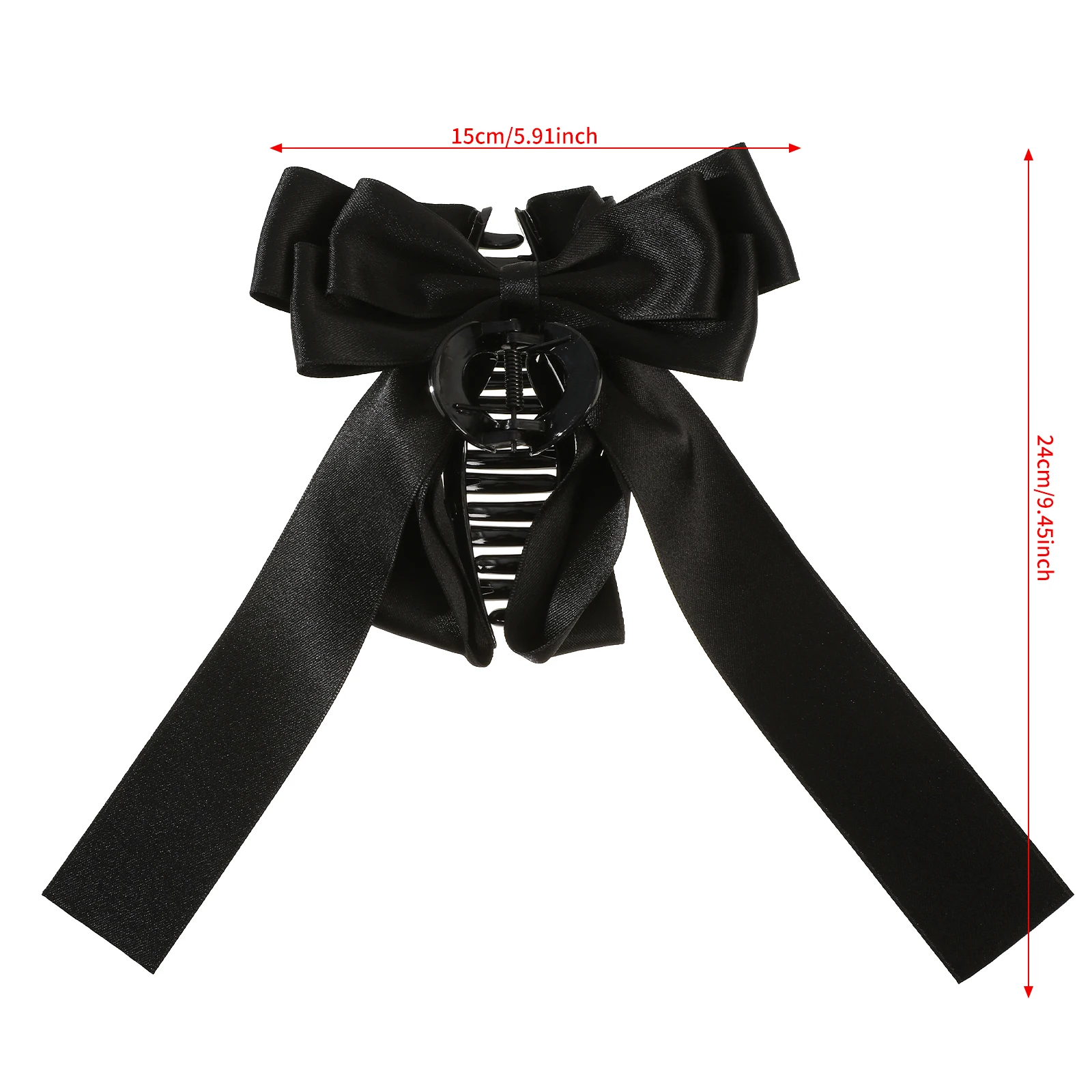 Large Bow Ribbon Hair Claw Clip Hairpin Shark Claw Hair Clips Solid Color Bowknot Barrettes For Ponytail Women Hair Accessories