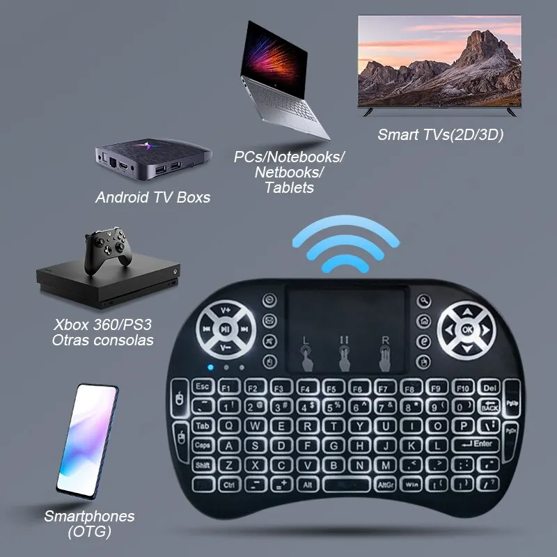 Wireless Mini Keyboard Flight Mouse 2 4g Large Touchpad Digital Computer Dry Battery USB Charging Dual Purpose Keyboard Wireless Keyboard