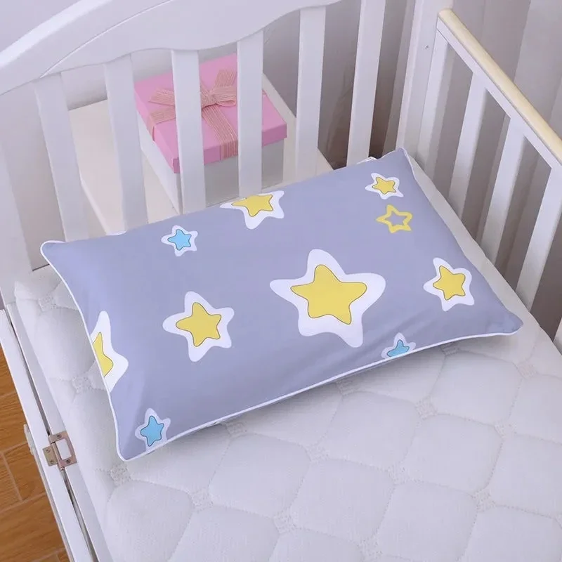 

1pcs Children's Pillow Case Pure Cotton Breathable Print with Zipper Removable Pillow Case 29*45cm Cartoon Dormitory Bedding