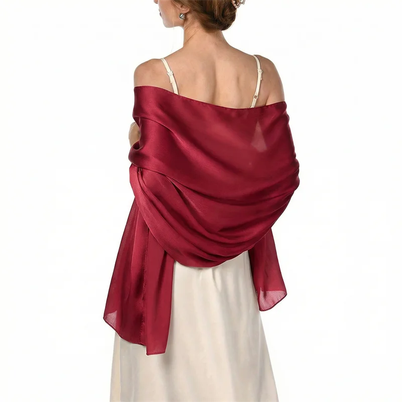 Luxuriöser Seidenschal mit Farbverlauf für Damen, Marken-Schals und -Tücher, Bandana, Kopftuch, Modischer Hijab, Hochzeits-Poncho 2026 – Detail 14