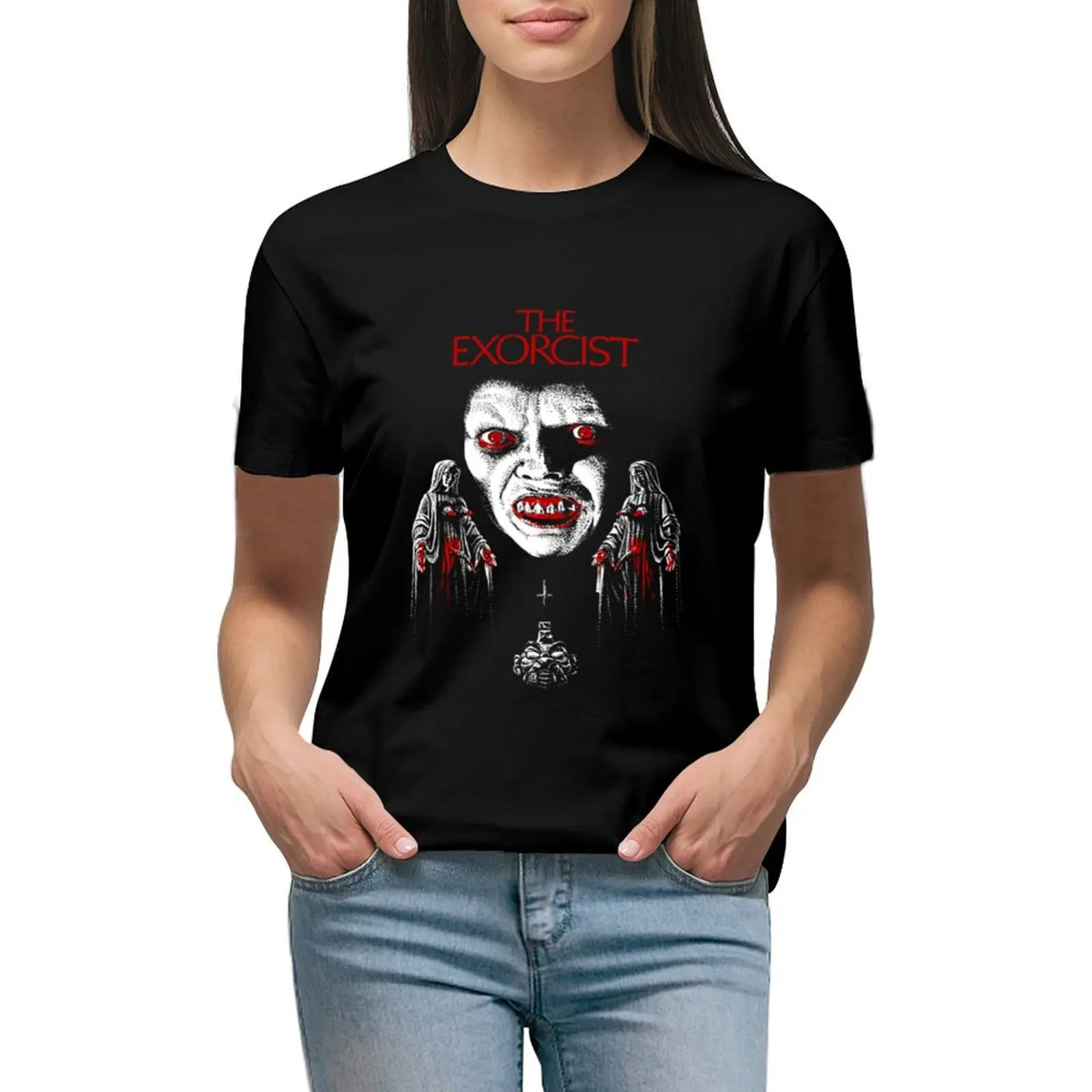 

The Exorcist horror design T-shirt Blouse graphics tshirts for Women