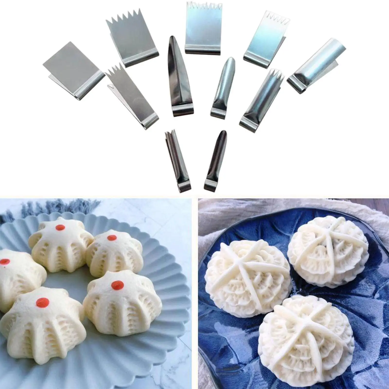 11-piece Stainless Steel Pottery Texture Clip Peanut Walnut Nut Model Clip Pottery Modeling Tool Ultra-light Clay Printing Tool
