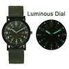 YIKAZE Military Men Watch Outdoor Sports Wristwatches Simple Nylon Band Luminous Male Army Quartz Wrist Watch Relogio Masculino 5