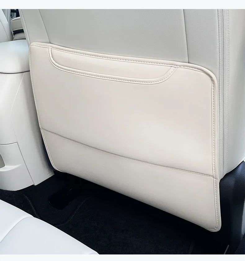 ORA 5 2026 뒷좌석 안티 킥 패드 보호 방진 방수 시트 백 패드 자동차 가죽 화이트 인테리어 액세서리