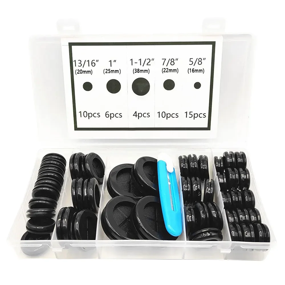 Rubber grommets ring Rubber grommets for wiring 11/2" 1" 7/8" 13/16" 5/8" firewall waterproof car wire grommet kit