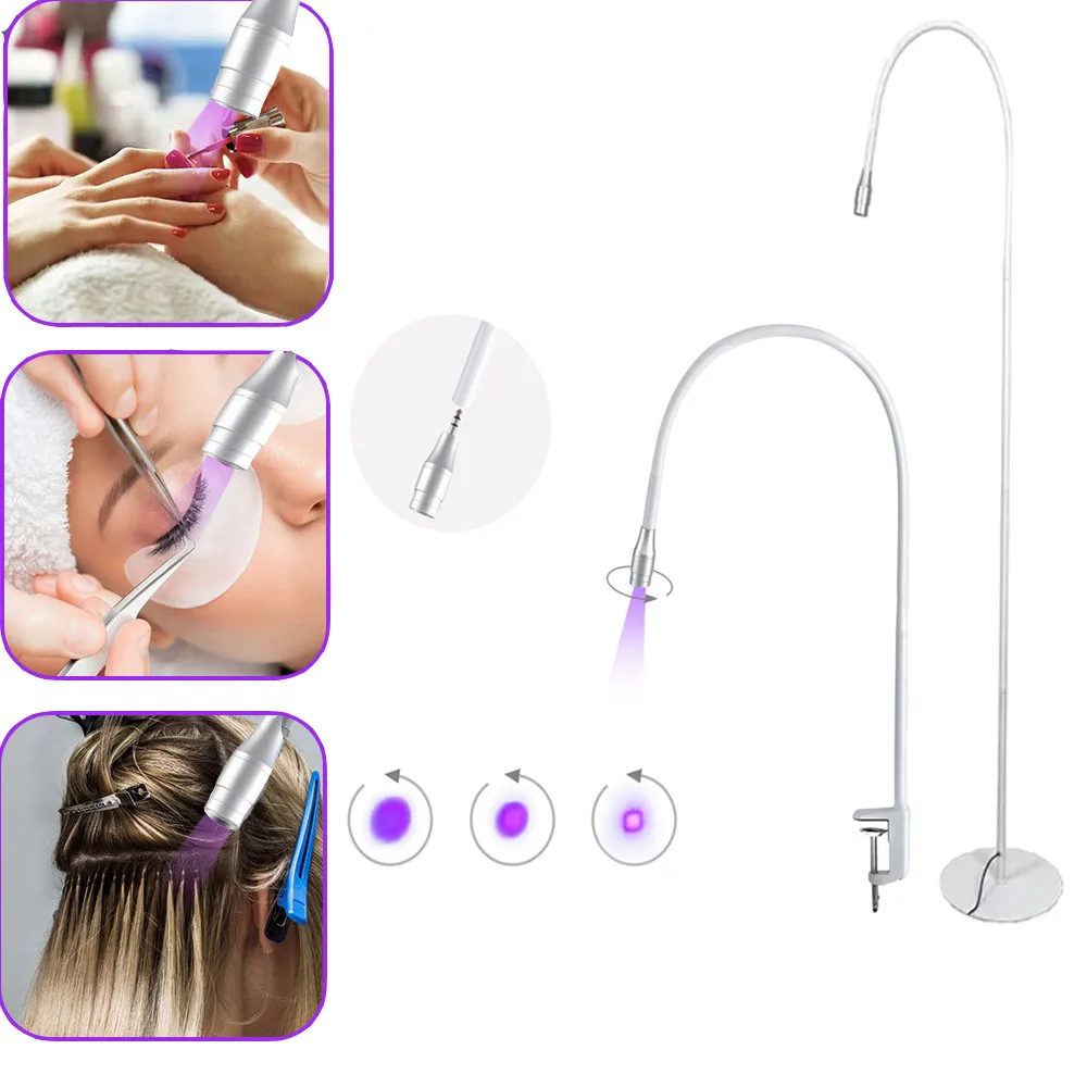 5V USB Focus adjustable UV Ultraviolet Glue Curing Lamp Beauty Nail Beauty Eyelash False Eyelashes Grafting Foot Step Switch