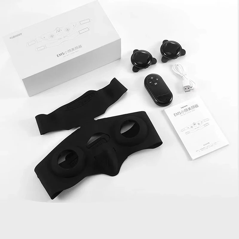 NEW V-shaped Chin Lifting Tighten Electric Facial Mask EMS Microcurrent Vibration Anti Wrinkle Skin Care Face Massage Instrument