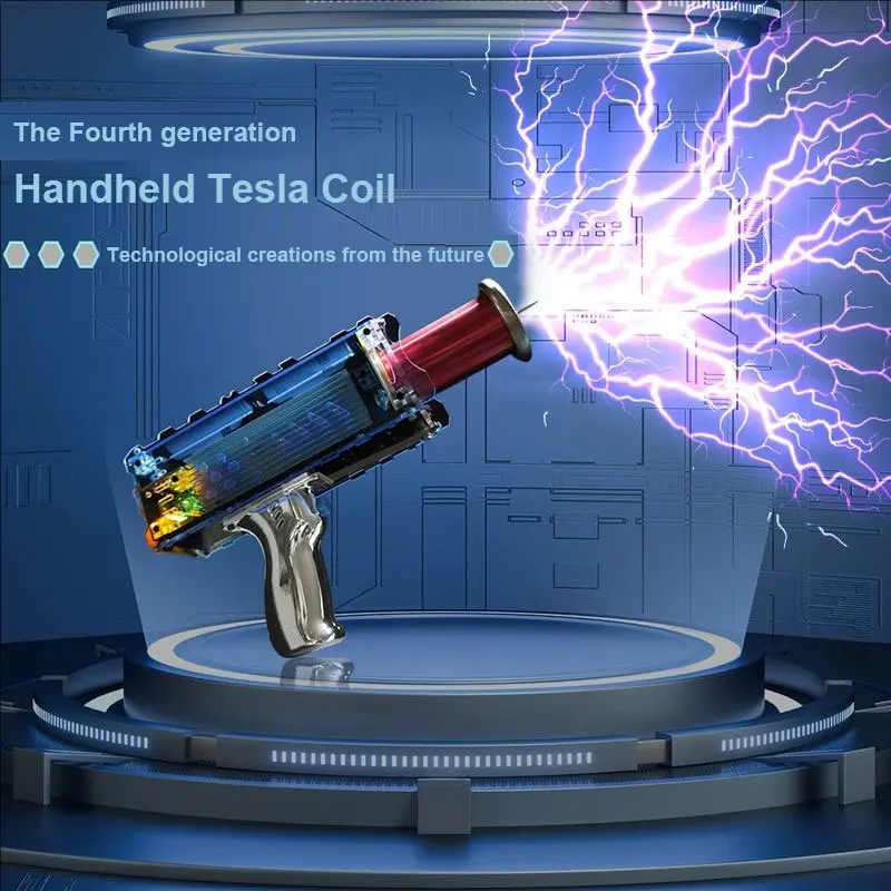 4th Generation Enhanced Adjustable arc Handheld Magnetic Energy High Voltage Generator Artificial Lightning For Tesla Coil Gun