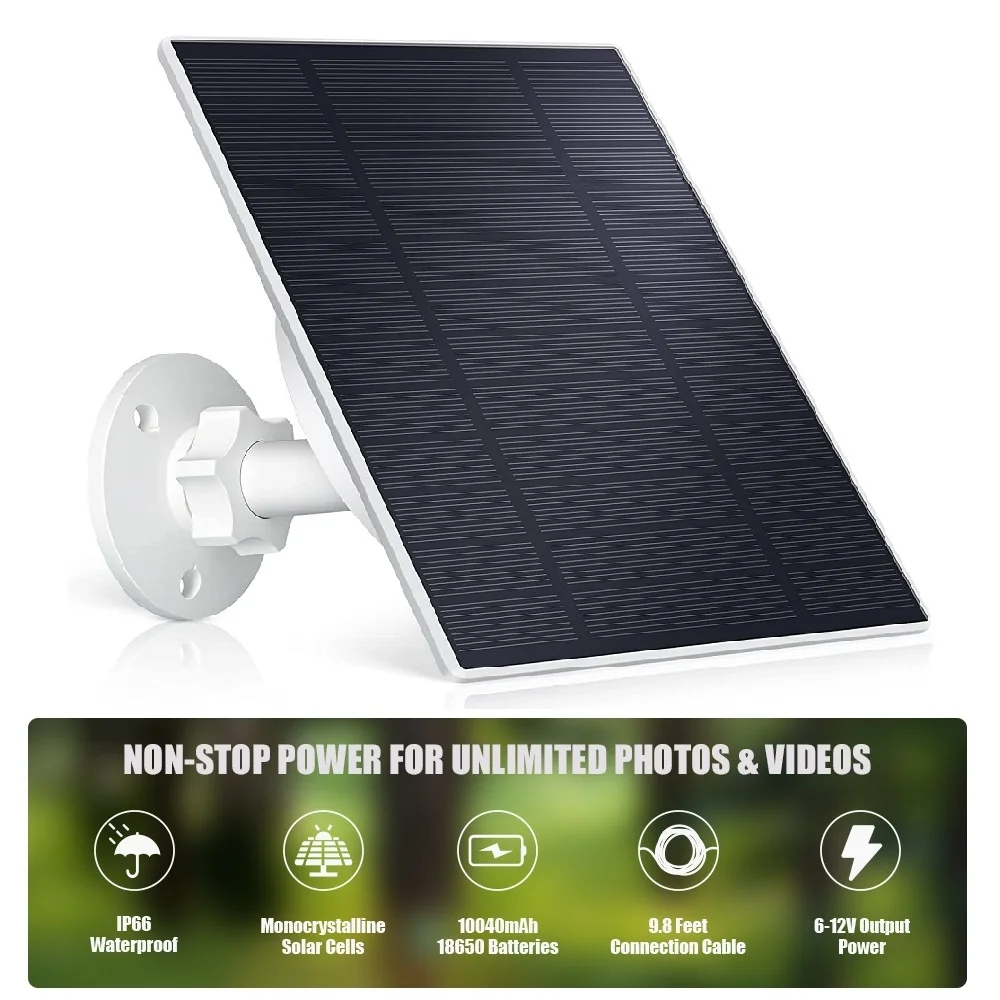 El cargador de paneles solares al aire libre 4w admite un kit de células solares impermeables 6v 9V 12v ip66 5200mah para cámaras de caza 3G / 4G