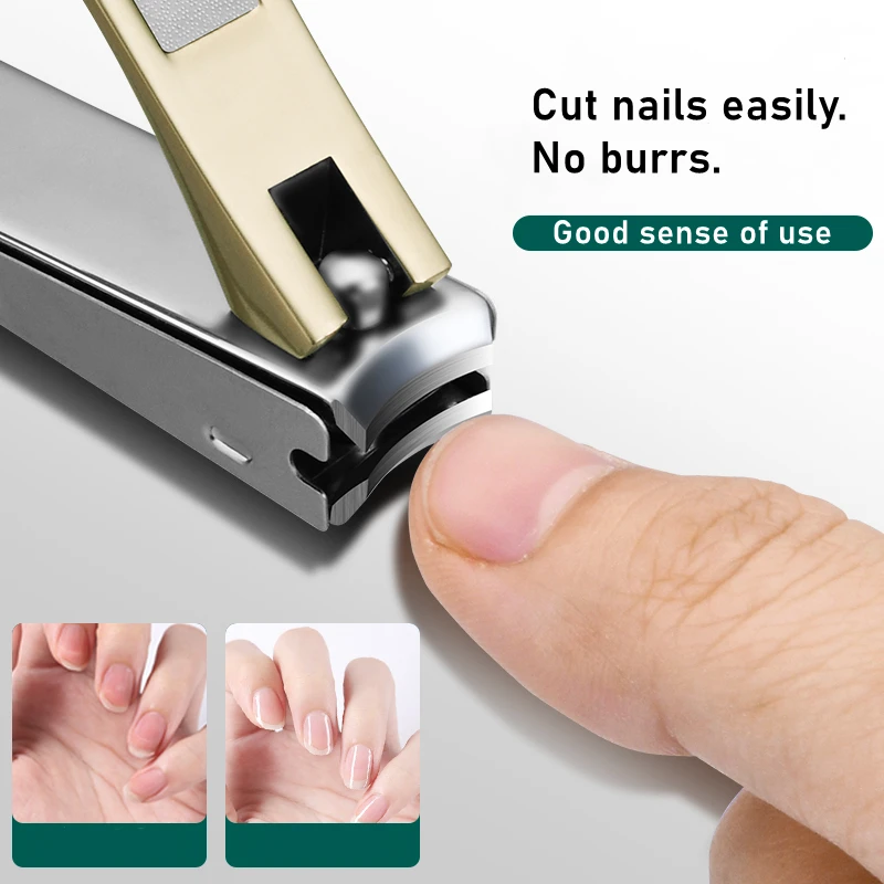 Anti Splash Nails Clipper File Stainless Steel Manicure Hard Ingrown Nail Trimming Widen Cutter Scissor Tools nail clipper set nail scissors set nail clippers manicure set manicure sets manicure nail clipper set nail clippers kit