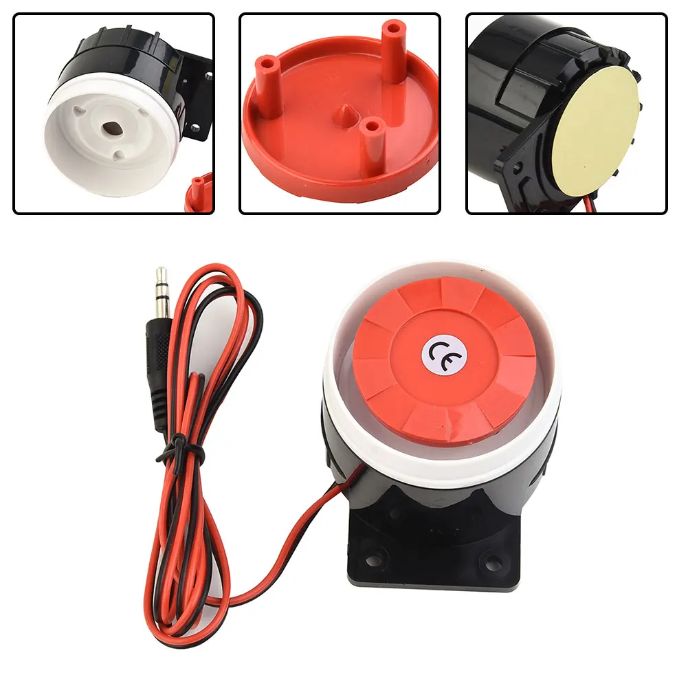 

Brand New Alarm Alarm Buzzer 320/600/1000/1200Ma Accessories For Home Security Loud Indoor Siren Plastic&Metal
