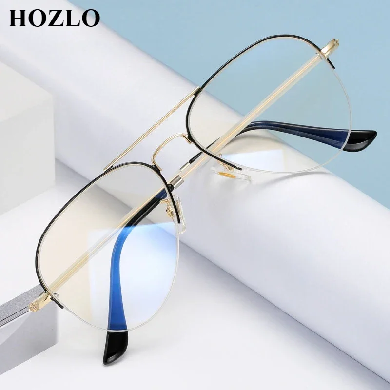 

Оправа для очков пилота полуободковая из металлического сплава