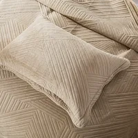 Plush Velvet Quilt Set, Bedspread on the Bed, Embroidered Comforter, Lightweight Quilted Bed Cover, Padding Coverlets, King 3Pcs 2