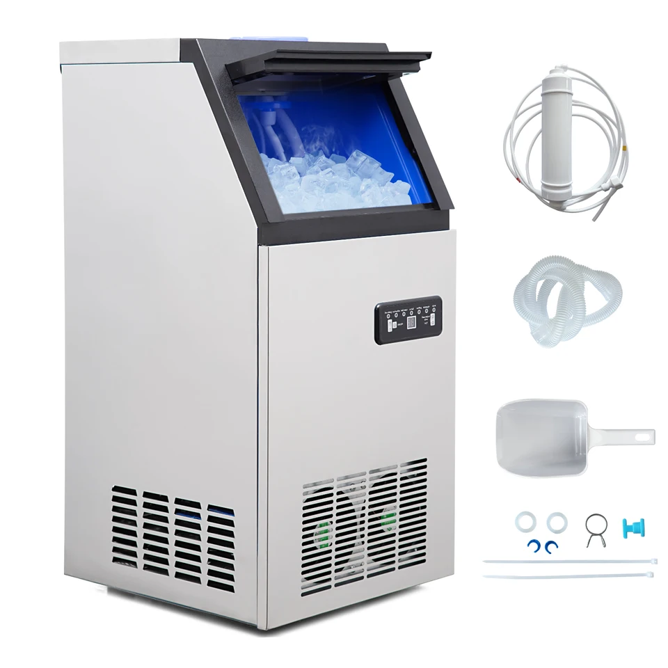 Commercial Stainless Steel Ice Maker for Home and Office