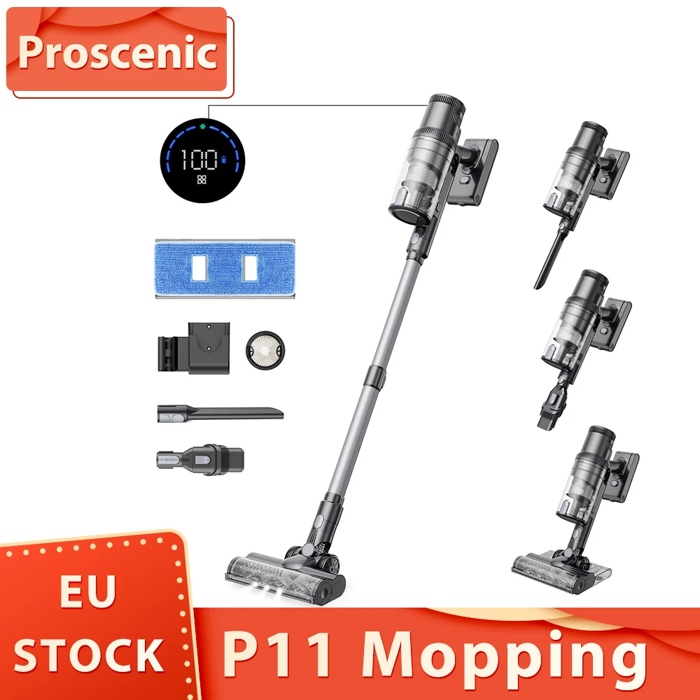Proscenic P11 Mopping Cordless Vacuum Cleaner 35KPa Suction 0.65L Dustbin 5-Stage Filtration System 2000mAh Detachable Battery, proscenic p11 mopping - Vimarsana News