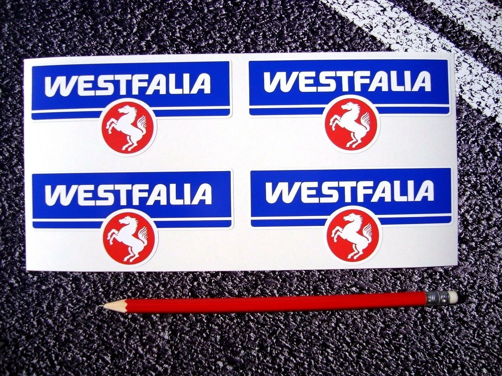 

For x4 WESTFALIA Stickers Westy VW VDUB Splitty T25 BAY T2 Volkswagen Factory Size