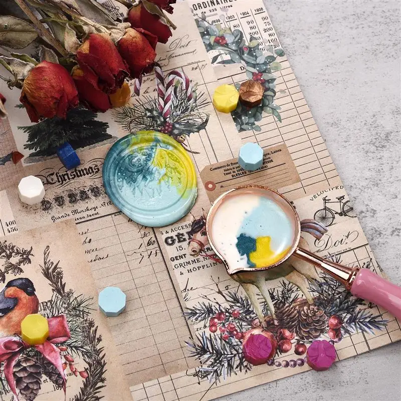 Retro Sealing Wax Color Seal Stamp Wax Beads 100Pcs Scrapbook Material Wedding Birthday Party Invitation DIY Art Decor Supply
