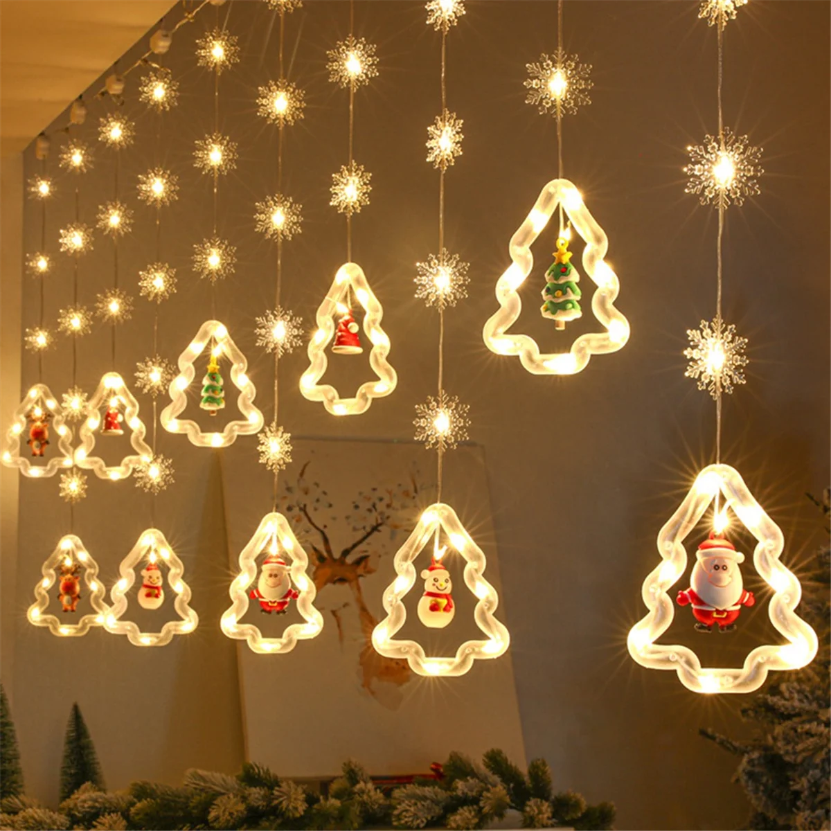 BAAU Led Light String Christmas Tree Shape Lights Indoor Atmosphere Lights