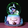 Crystal Ball Music Box Mermaid Girls Birthady Gifts Glowing Snowflakes Music Box Home Decoration Desktop Ornament 6