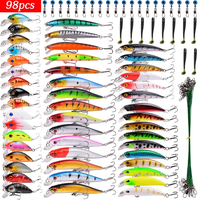 Mixed Lures Fish Crankbait Minnow Lure Popper Hard Baits Spoon Spiners Carp  Soft Bait Fishing Tackle