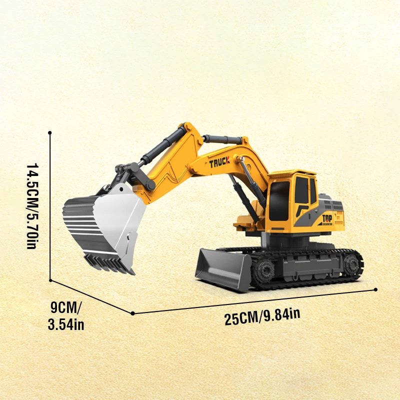 Rc Excavator Cars Trucks Alloy Remote Control Car Toy with Lights Sound Electric Engineering Vehicle Children Boys Kids Gifts 5