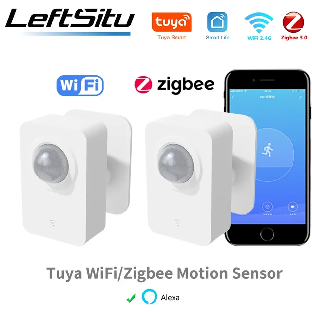 Tuya WiFi Zigbee PIR Motion Sensor for Smart Life Infrared Passive Detection Security Alarm System Detector Remote 1