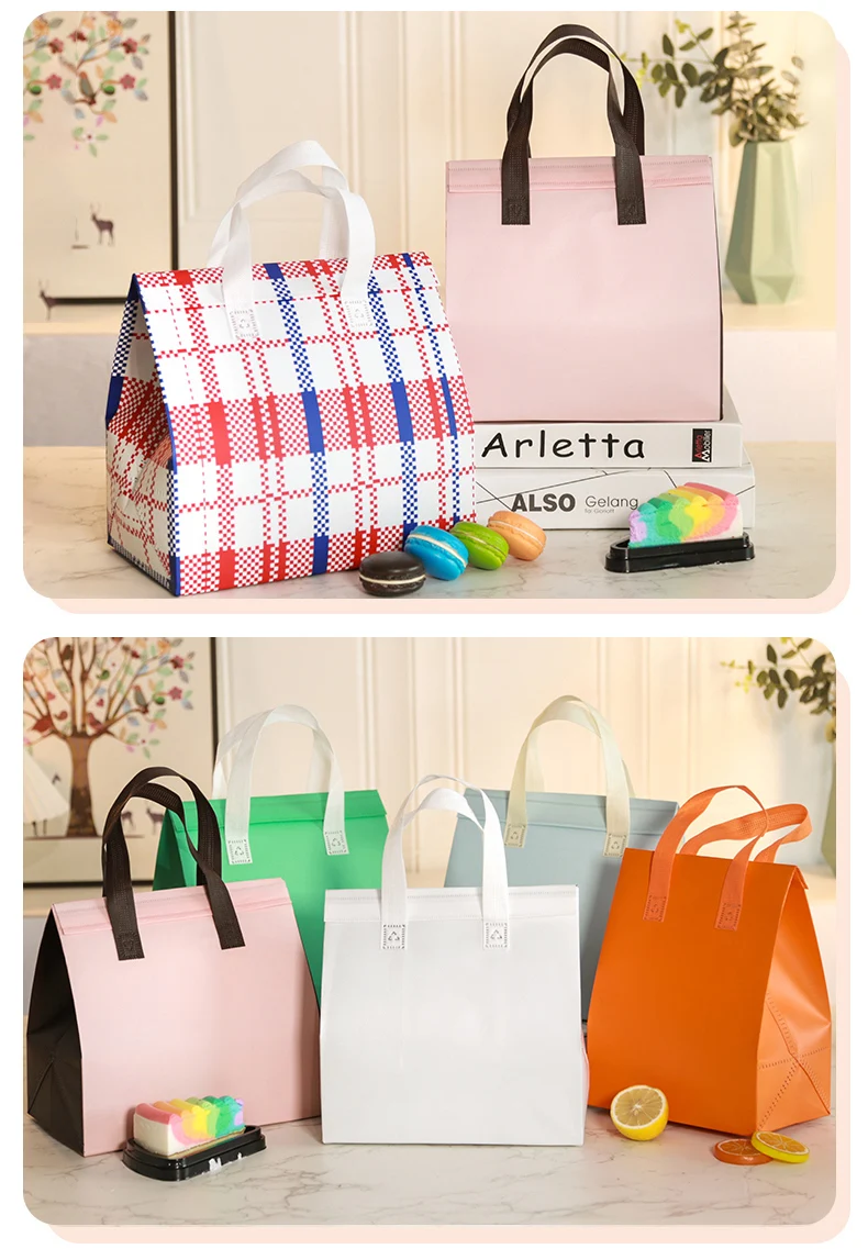 Disposable Aluminum Foil Thermal Bag – Handheld Non-Woven Food Carrier for Cakes, Desse... - SKU IPB01701 - UGI Packaging