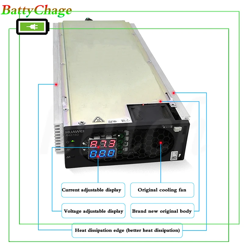 Modified HUAWEI R4875G1 R4850G2 Power Module to Adjustable Charger