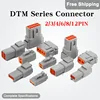 10Sets DTM Series Connector Deutsch 2/3/4/6/8/12PIN Male Female Head Wiring Terminal Wiring Harness Docking Plug DTM04-12PA ﻿ 1