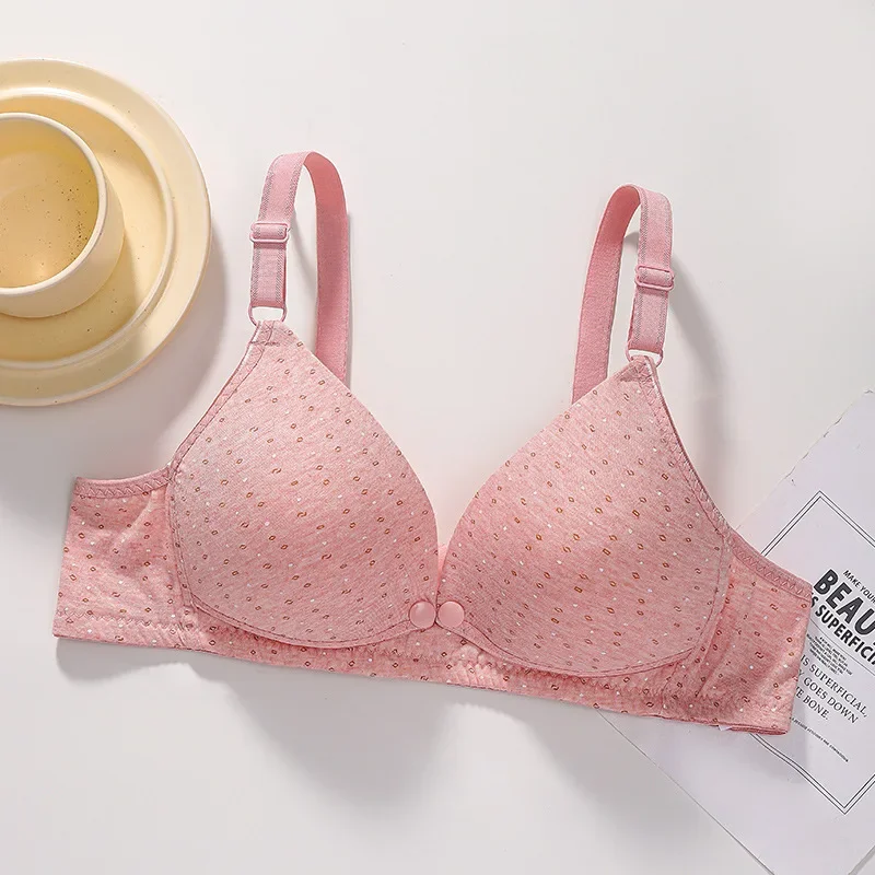 Pregnant Women No Underwire Adjustable Anti-overflow Breast Pull-up Cotton Front  Maternity Bra  Nursing Bra 4