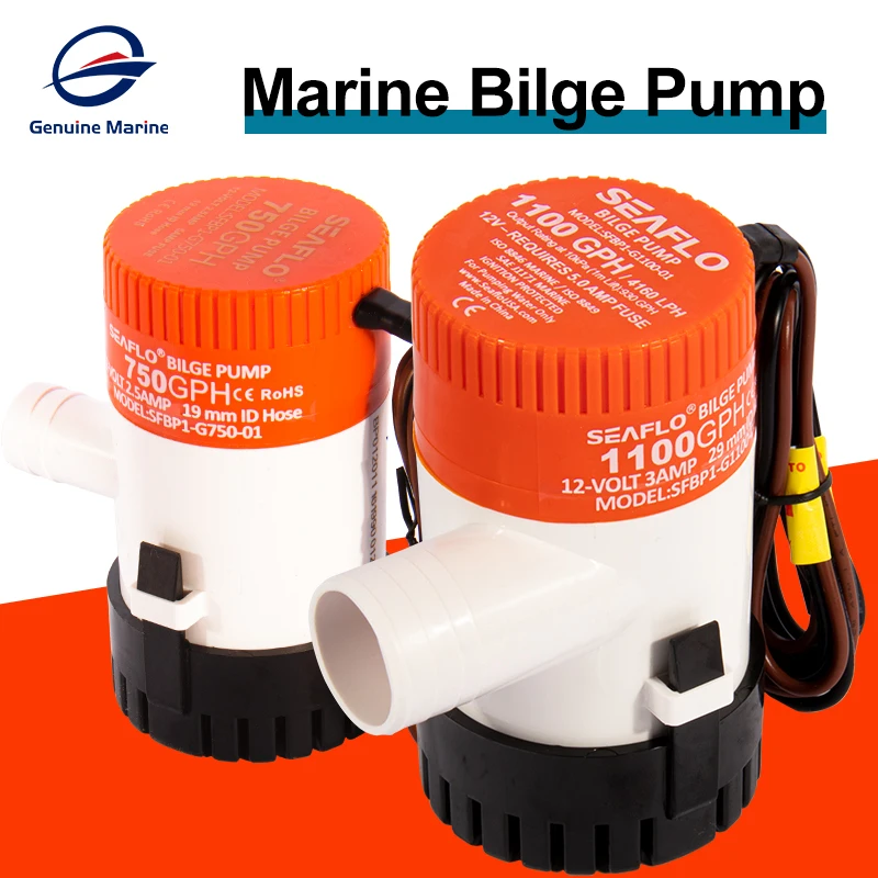 SEAFLO1100GPHMiniBoatBilgePump12VDCElectricMarineSubmersibleNonautomaticWaterBilge