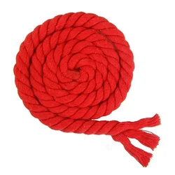 2 - Meter Braided Macrame Cotton Rope for DIY Crafts and Sewing Accessories (Red)